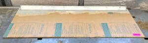 DESCRIPTION: PLEXIGLASS SHEET WITH BRACKET SIZE: 49.5"X18" QTY: 1