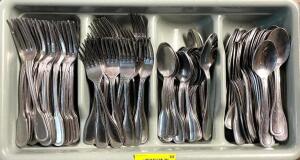 DESCRIPTION: (180) ASSORTED FORKS AND SPOONS INFORMATION: (90) FORKS, (90) SPOONS QTY: 180