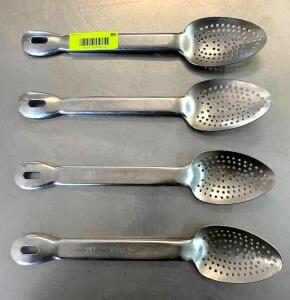 DESCRIPTION: (4) 13" PERFORATED STAINLESS SERVING SPOONS BRAND/MODEL: VOLLRATH 64404 QTY: 4