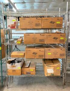 DESCRIPTION: 5' 5-TIER WIRE SHELVING UNIT INFORMATION: CONTENTS NOT INCLUDED SIZE: 60"X21"X86" QTY: 1