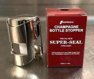 DESCRIPTION: (10) CHAMPAGNE BOTTLE STOPPERS WITH SUPER SEAL (NEW) BRAND/MODEL: FRANMARA QTY: 10