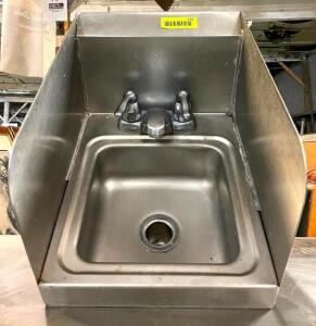 DESCRIPTION: WALL MOUNT HAND SINK WITH SIDESPLASH SIZE: 12" QTY: 1