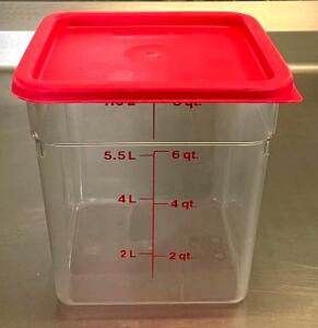 DESCRIPTION: (8) 8 QT. INGREDIENTS BINS WITH LIDS QTY: 8