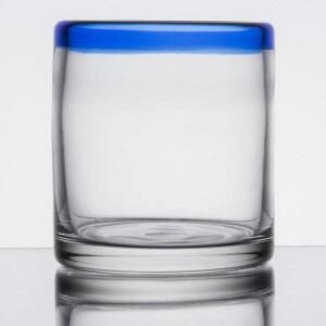 DESCRIPTION: (36) 12 OZ. ARUBA ROCKS GLASSES WITH COBALT RIM (NEW) BRAND/MODEL: LIBBEY 92302 RETAIL$: $249.60 QTY: 36