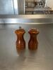 DESCRIPTION: (16) WOODEN SALT AND PEPPER SHAKER SETS QTY: 16 - 2