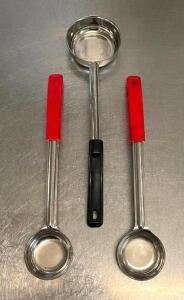 DESCRIPTION: (2) 2 OZ. PORTION SPONS AND (1) 6 OZ. PORTION SPOON QTY: 3