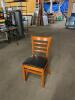 DESCRIPTION: (10) WOODEN LADDERBACK DINING CHAIRS WITH VINYL SEAT QTY: 10 - 2