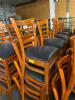 DESCRIPTION: (10) WOODEN LADDERBACK DINING CHAIRS WITH VINYL SEAT QTY: 10 - 2