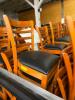 DESCRIPTION: (10) WOODEN LADDERBACK DINING CHAIRS WITH VINYL SEAT QTY: 10 - 2