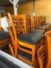 DESCRIPTION: (10) WOODEN LADDERBACK DINING CHAIRS WITH VINYL SEAT QTY: 10 - 2