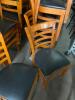 DESCRIPTION: (10) WOODEN LADDERBACK DINING CHAIRS WITH VINYL SEAT QTY: 10 - 2