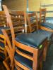 DESCRIPTION: (10) WOODEN LADDERBACK DINING CHAIRS WITH VINYL SEAT QTY: 10 - 2