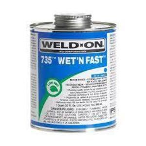 DESCRIPTION: (2) PVC CEMNET BRAND/MODEL: WELD ON WET N FST 735 RETAIL$: $14.00 E SIZE: 1 PT QTY: 2