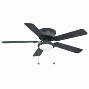 HUGGER 52 IN. LED INDOOR BLACK CEILING FAN