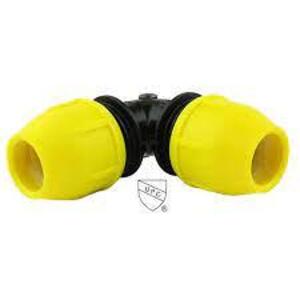 (2 PACK) 3/4 IN. IPS DR 11 UNDERGROUND YELLOW POLY GAS PIPE 90-DEGREE ELBOW