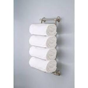 5-BAR WALL-MOUNTED TOWEL RACK IN SPOTSHIELD BRUSHED NICKEL