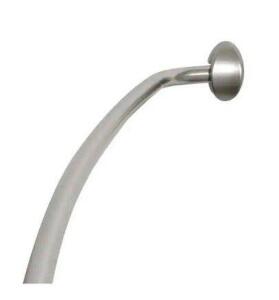 RUSTPROOF 72 IN. ADJUSTABLE PERMANENT MOUNT CURVED SHOWER ROD IN BRUSHED NICKEL