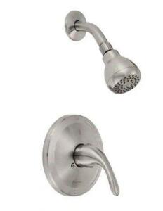 BUILDERS SINGLE-HANDLE 1-SPRAY PRESSURE BALANCE SHOWER FAUCET IN BRUSHED NICKEL