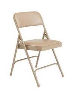 (4 PACK) NATIONAL PUBLIC SEATING 51 STANDARD ALL-STEEL FOLDING CHAIR, BEIGE