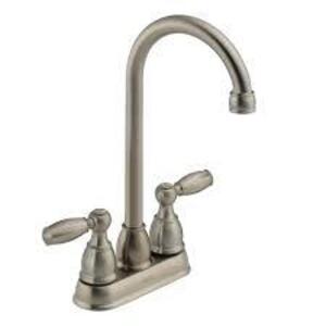 FOUNDATIONS 2-HANDLE BAR FAUCET IN STAINLESS BRAND/MODEL DELTA RETAIL PRICE: $69.00 QUANTITY 1