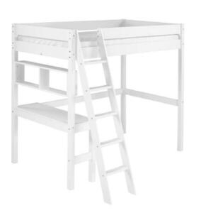 DESCRIPTION: (1) SWAN COLLECION LOFT BED BRAND/MODEL: WALKER EDISON/BWSWATOLWH INFORMATION: WHITE/2 BUILT-IN SHELVES RETAIL$: 637.49 SIZE: 73"H X 62"D