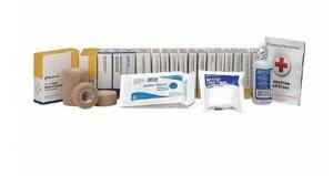 DESCRIPTION: (3) FIRST AID KIT BRAND/MODEL: GRAINGER/59314 INFORMATION: PEOPLE SERVED: 26-50 PEOPLE/397 COMPONENTS RETAIL$: 54.76 EACH SIZE: 6"H X 5"W