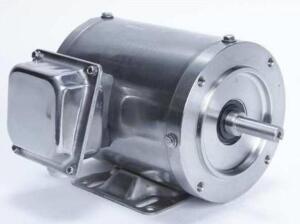 DESCRIPTION: (1) WASHDOWN MOTOR BRAND/MODEL: LEESON/191201.00 INFORMATION: HP: .33/STAINLESS STEEL/THREE-PHASE RETAIL$: 537.44 SIZE: 9-3/4"L X 6.5"BOD