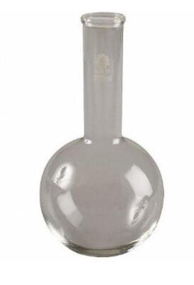 DESCRIPTION: (2) PACKS OF (12) GLASS FLASK BRAND/MODEL: LAB SAFETY/5YHC0 INFORMATION: CLEAR/NARROW NECK/ROUND BOTTOM RETAIL$: 47.94 PER PK OF 12 SIZE: