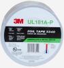 DESCRIPTION: (4) ALUMINUM FOIL TAPE BRAND/MODEL: 3M/UL181A-P INFORMATION: SILVER/TEMP RANGE: -40 TO 300F RETAIL$: 36.00 EACH SIZE: 2-1/2" X 50 YDS QTY