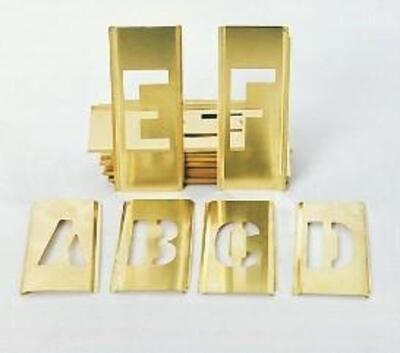 DESCRIPTION: (2) BRASS STENCIL SET BRAND/MODEL: SKILCRAFT/7520-00-298-7044 INFORMATION: GOTHIC-STYLE/45-CHARACTERS/NUMBERS: 0 THRU 9 RETAIL$: 34.05 EA