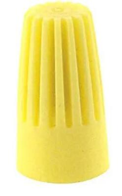 DESCRIPTION: (4) PACKS OF (100) TWIST-ON WIRE CONNECTORS BRAND/MODEL: MARRETTE/333P INFORMATION: YELLOW/WIRE TYPE: SOLID-STRANDED-COOPER RETAIL$: 31.4