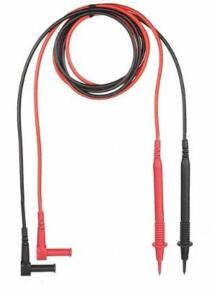 DESCRIPTION: (1) TEST LEADS BRAND/MODEL: EXTECH/TL803 INFORMATION: RED & BLACK/RIGHT ANGLE SHROUDED PLUG RETAIL$: 10.52 SIZE: 3'3" QTY: 1