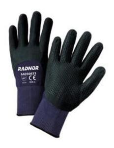 DESCRIPTION: (2) PACKS OF (12) NITRILE & MICRO-FOAM WORK GLOVES BRAND/MODEL: RADNOR/64056633 INFORMATION: BLUE & BLACK/KNUCKLES COATED RETAIL$: 66.12