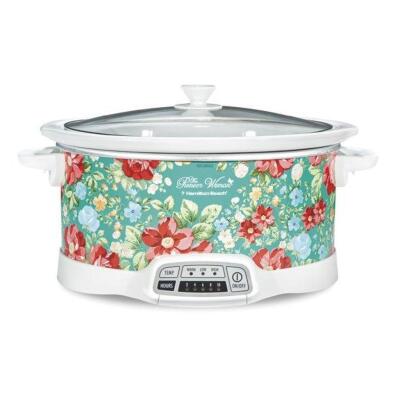 DESCRIPTION: (1) VINTAGE SLOW COOKER BRAND/MODEL: THE PIONEER WOMAN/33479 INFORMATION: FLORAL/5-DIFFERENT COOKING TIMES RETAIL$: 44.99 SIZE: 11.7"L X