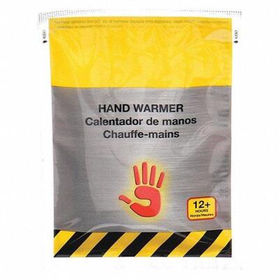 DESCRIPTION: (1) PACK OF (50) HAND WARMER BRAND/MODEL: CONDOR/32HD77 INFORMATION: AVERAGE TEMP: 109F/UP TO 8 HRS RETAIL$: 61.40 PER PK OF 50 SIZE: 2-3