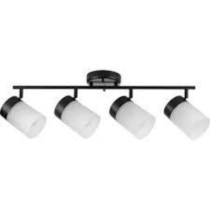 RIDGECREST 4-LIGHT BLACK INCANDESCENT TRACK LIGHTING HEAD BRAND/MODEL PROGRESS LIGHTING RETAIL PRICE: $133.78 QUANTITY 1