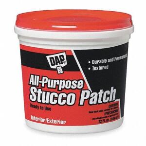 DESCRIPTION: (1) ALL PURPOSE STUCCO PATCH BRAND/MODEL: DAP #2GKZ5 INFORMATION: WHITE RETAIL$: $33.53 EA SIZE: 1 GALLON QTY: 1