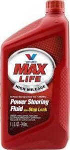 DESCRIPTION: (4) POWER STEERING FLUID BRAND/MODEL: VALVOLINE RETAIL$: $8.00 EA SIZE: 1 QT QTY: 4