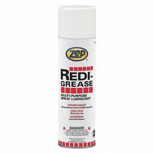 DESCRIPTION: (6) MULTI PURPOSE SPRAY LUBRICANT BRAND/MODEL: ZEP REDI GREASE #456L09 RETAIL$: $16.00 EA SIZE: 12 OZ QTY: 6