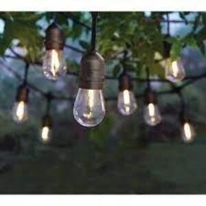 12-LIGHT INDOOR/OUTDOOR 24 FT. STRING LIGHT WITH S14 SINGLE FILAMENT LED BULBS BRAND/MODEL HAMPTON BAY RETAIL PRICE: $39.97 QUANTITY 1