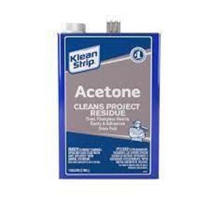 DESCRIPTION: (2) ACETONE BRAND/MODEL: KLEAN STRIP RETAIL$: $20.00 EA SIZE: 1 GALLON QTY: 2