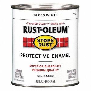 DESCRIPTION: (2) ENAMEL PAINT BRAND/MODEL: RUST-OLEUM #39DP14 INFORMATION: SEMI-GLOSS WHITE RETAIL$: $14.84 EA SIZE: 1 QT QTY: 2