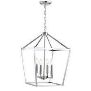 PAGODA 16 IN. 4-BULB CHROME LANTERN METAL LED PENDANT BRAND/MODEL JONATHAN Y RETAIL PRICE: $164.13 QUANTITY 1