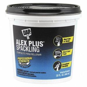 DESCRIPTION: (2) SPACKLING BRAND/MODEL: DAP ALEX PLUS #491T60 INFORMATION: WHITE RETAIL$: $8.76 EA SIZE: 32 OZ QTY: 2