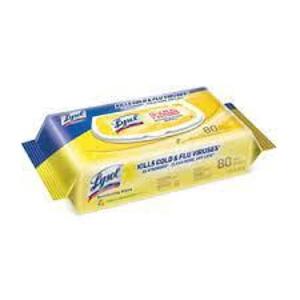 DESCRIPTION: (2) DISINFECTING WIPES BRAND/MODEL: LYSOL INFORMATION: LEMON LIME RETAIL$: $10.00 EA SIZE: 80 WIPES QTY: 2