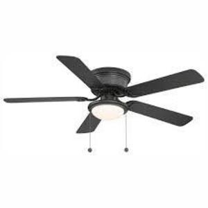 HUGGER 52 IN. LED INDOOR BLACK CEILING FAN WITH LIGHT KIT BRAND/MODEL HUGGER RETAIL PRICE: $49.97 QUANTITY 1