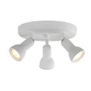 10 IN 3-LIGHT WHITE INTEGRATED LED CEILING FIXTURE BRAND/MODEL HAMPTON BAY RETAIL PRICE: $54.97 QUANTITY 1