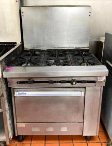 36" STAINLESS STEEL 6-BURNER NATURAL GAS RANGE WITH OVEN
