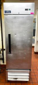 1-DOOR STAINLESS STEEL REACH-IN FREEZER ON CASTERS