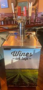 25" DUAL ZONE ZINE DISPENSER WITH 4 FAUCET SOMMELIER FRONT